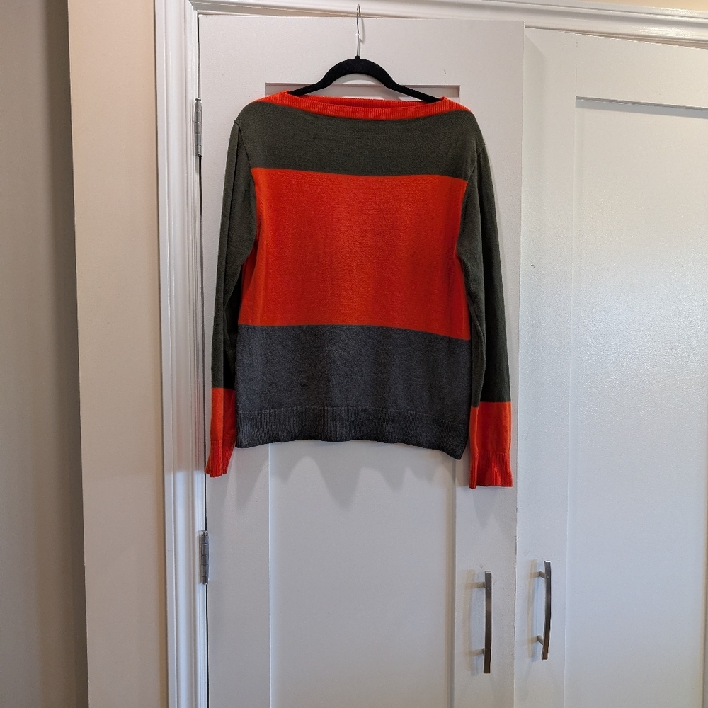 Fileuse d'Arvor Collab 100% Cotton Striped Boat neck Sweater, L